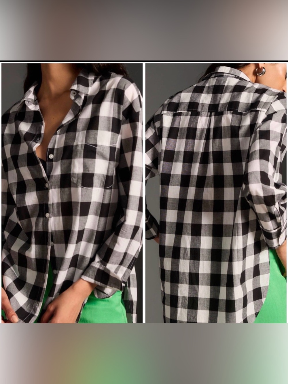 Maeve The Bennet Buttondown Long Sleeve Shirt Buffalo Check Edition